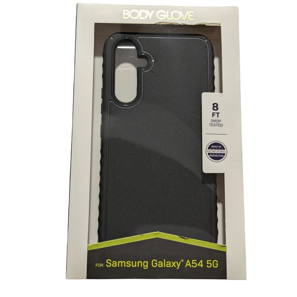 E1. Body Glove Slim Textured Rubberized Case for Samsung Galaxy A54 5G - Black